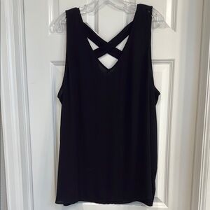 Torrid Black Sleeveless Top with Cross Back, 3X